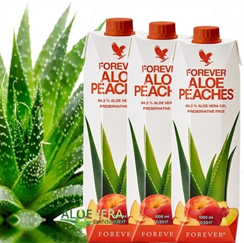 FOREVER ALOE PEACHES 3 PAK Aloe Vera drik med C-vitamin, og smag af solmodne ferskner